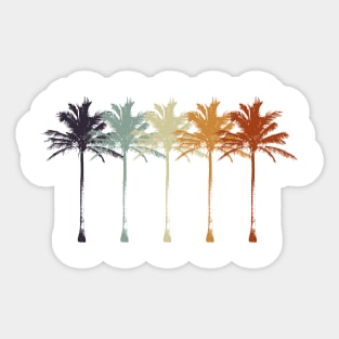 Retro Palm Trees Sticker